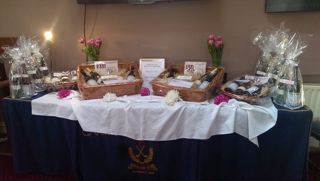 Naas Golf Club Ladies Open Prize Table – Sponsored by BM Stairlifts