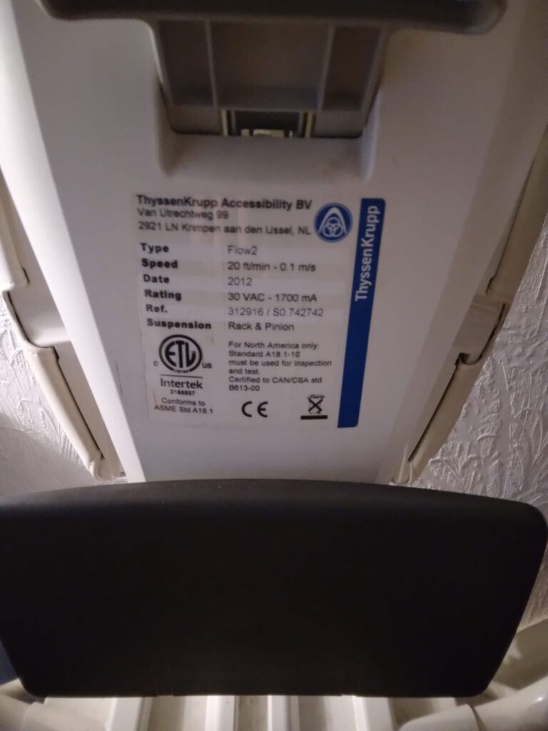 Thyssenkrupp Stairlift installation in South Dublin, Clondalkin